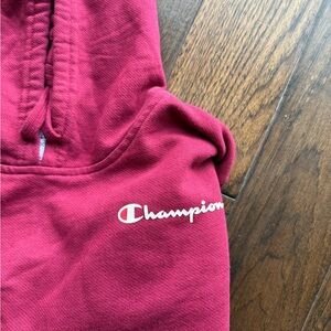 Vintage Champion Burgandy Hoodie
